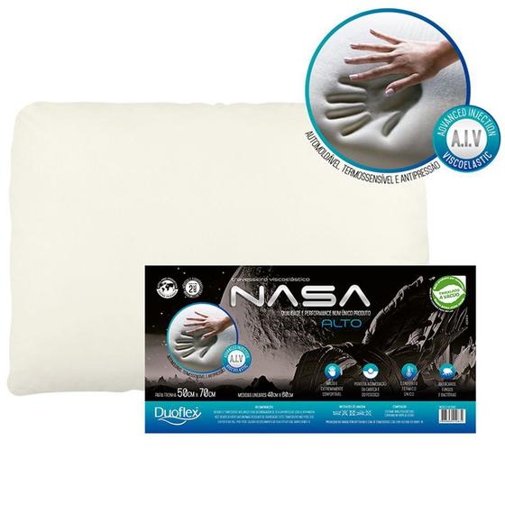 Travesseiro NASA X Alto Viscoelástico Duoflex Menor preço em Travesseiro NASA X Alto Viscoelástico Duoflex