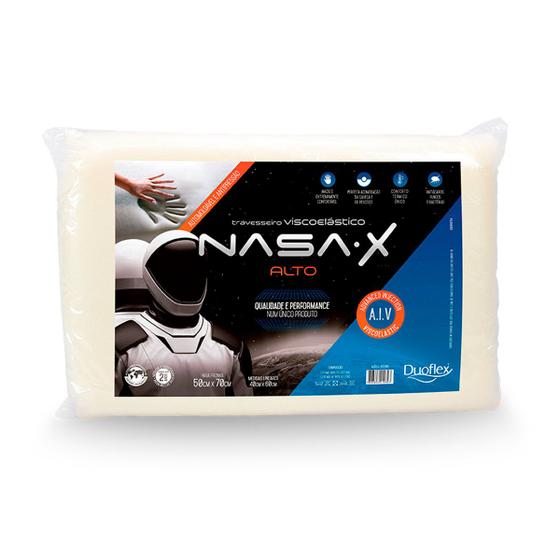 Travesseiro NasaX Modelo Alto Viscoelástico Antibacteriano Duoflex Menor preço em Travesseiro NasaX Modelo Alto Viscoelástico Antibacteriano Duoflex