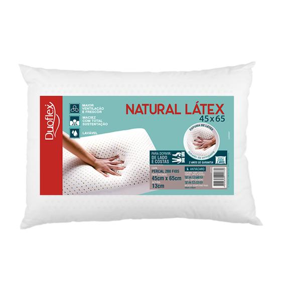 Imagem de Travesseiro Natural Látex Baixo Duoflex 45x65