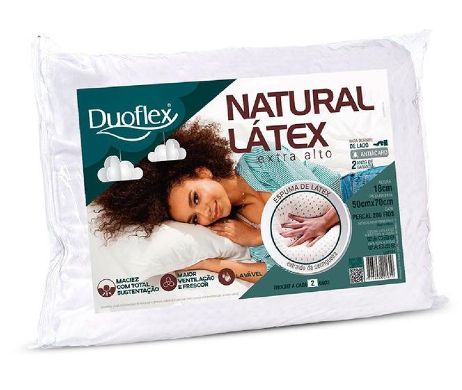 Travesseiro Natural Latex Extra Alto 50cm x 70cm Duoflex Menor preço em Travesseiro Natural Latex Extra Alto 50cm x 70cm Duoflex