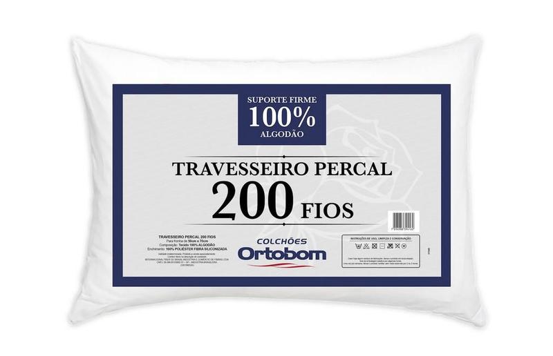 Imagem de Travesseiro Ortobom Percal 200 Fios Sublime 20x50x70