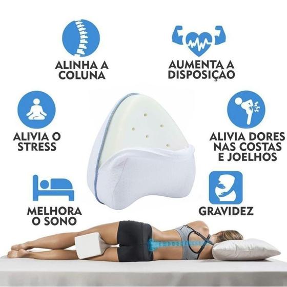 Imagem de Travesseiro para Pernas e Pés Ortopédico Para Postura Dormir Joelhos Almofada ref: MK 888