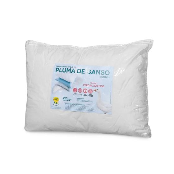 Imagem de Travesseiro Pluma de Ganso 40x130 Antialergico - Celiflex