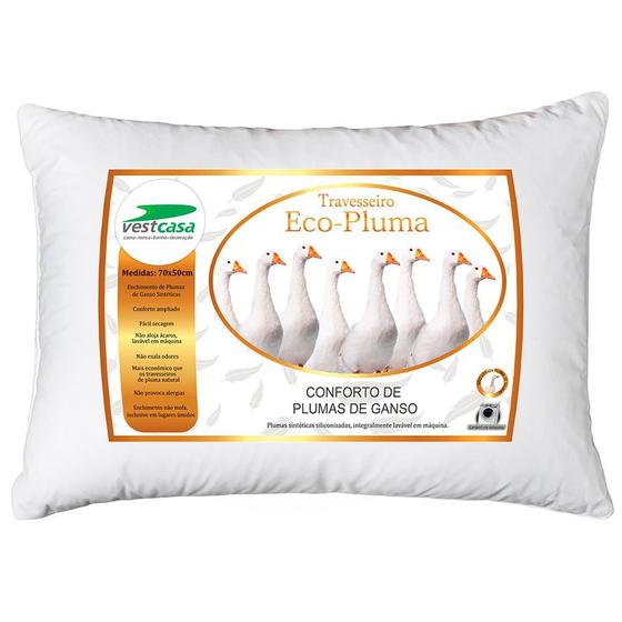 Travesseiro Pluma De Ganso Pena De Ganso Sintético 50x70 Menor preço em Travesseiro Pluma De Ganso Pena De Ganso Sintético 50x70