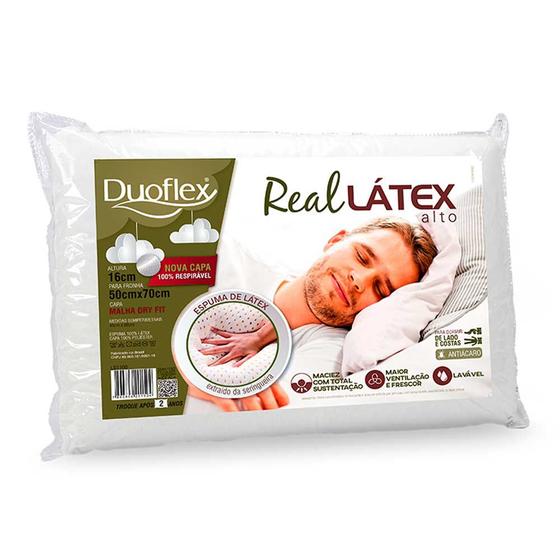 Imagem de Travesseiro Real Látex Alto 16cm - Duoflex