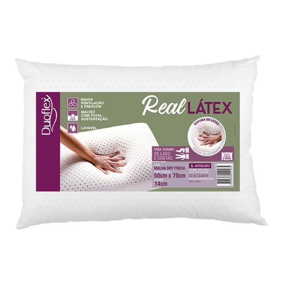 Imagem de Travesseiro Real Látex Baixo Natural 50x70x14cm LS1108