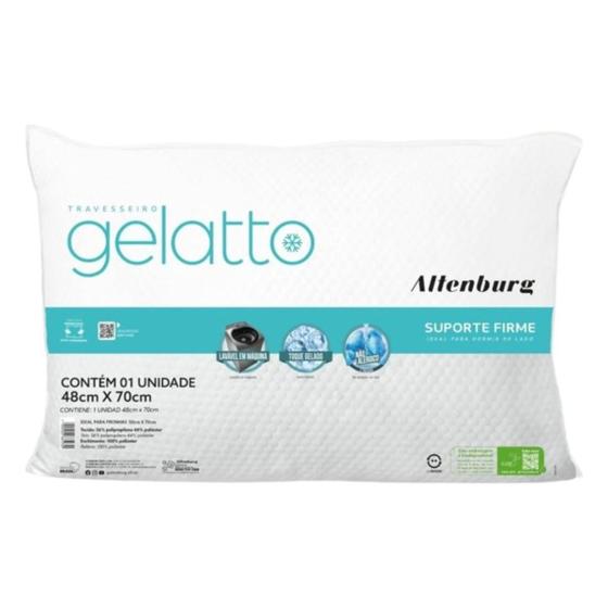 Travesseiro Refrescante Antialérgico Gelado Gelatto 50x70cm Azul Altenburg