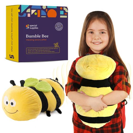 Imagem de Travesseiro Sensorial Vibratório Bumble Bee - Pressão Ativada para Crianças e Adultos