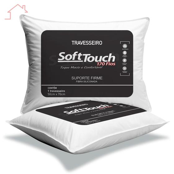 Imagem de Travesseiro Soft Touch Antialergico Lavavel kit 2 Uni