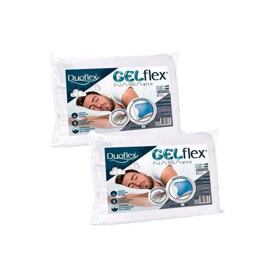 Imagem de Travesseiro Viscoelástico Gelflex Nasa GN1100 c/ Capa Percal 200 Fios Kit c/ 2 Un (50x70) - Duoflex