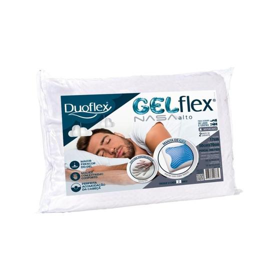 Imagem de Travesseiro Viscoelástico Gelflex Nasa GN1100 c/ Capa Percal 200 Fios p/Fronha (50x70) - Duoflex