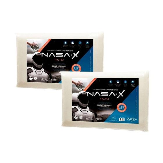 Imagem de Travesseiro Viscoelástico Nasa X NS3100 Kit c/ 2 Un (50x70) - Duoflex