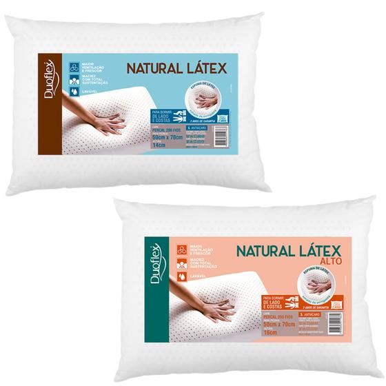 Imagem de Travesseiros Duoflex - Linha Natural Látex Com Capa Removível