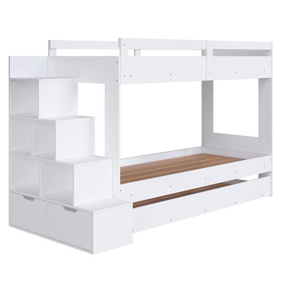 Imagem de Treliche Infantil Com Escada e Nichos Infix C06 Branco - Mpozenato