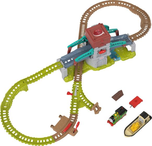 Imagem de Trem de Brinquedo Thomas & Friends - Conjunto com Bulstrode Falante e Ponte