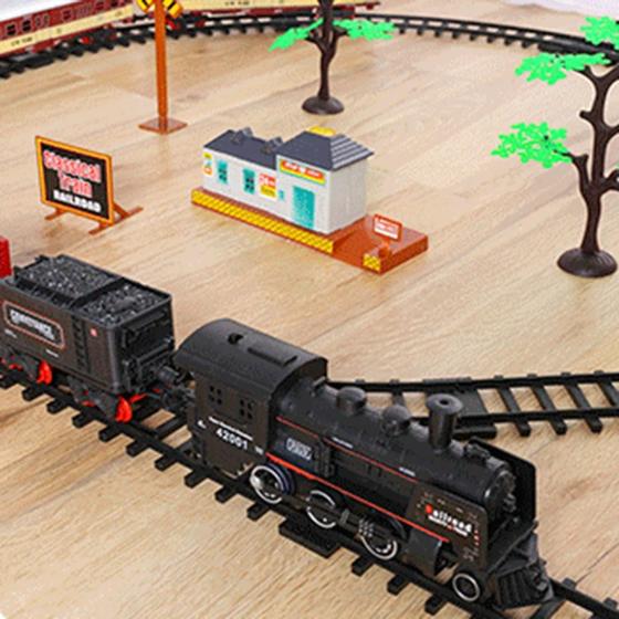 Imagem de Trem Locomotiva Ferrorama Brinquedo 4 Vagões e 14 Trilhos