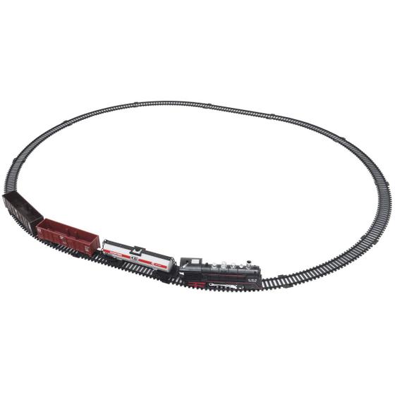 Trem Locomotiva Ferrorama Pista Brinquedo Trenzinho Luz Som 16 Peças 3 Vagões Importway BW148 Imagem de Trem Locomotiva Ferrorama Pista Brinquedo Trenzinho Luz Som 16 Peças 3 Vagões Importway BW148
