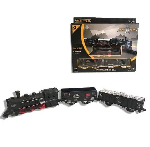 Imagem de Trem Trenzinho Ferrorama Real Train - 13 Peças - Zoop Toys