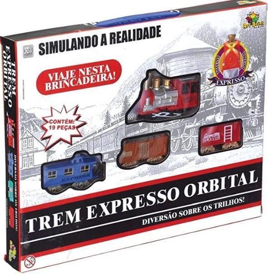 Imagem de Trem Trenzinhos Trilhos Expresso Orbital Train 19 Peças 90Cm