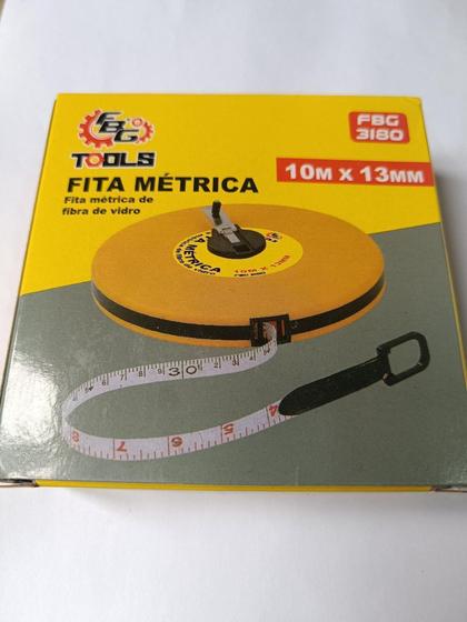 Imagem de Trena 10 Metros Fechada Com Fita Fibra De Vidro E Manivela TOOLS 3180 - Fbg tools