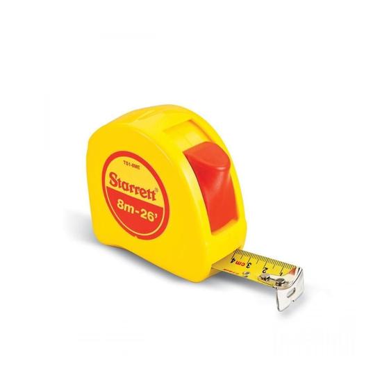 Imagem de Trena 8 metros profissional de bolso com trava starrett