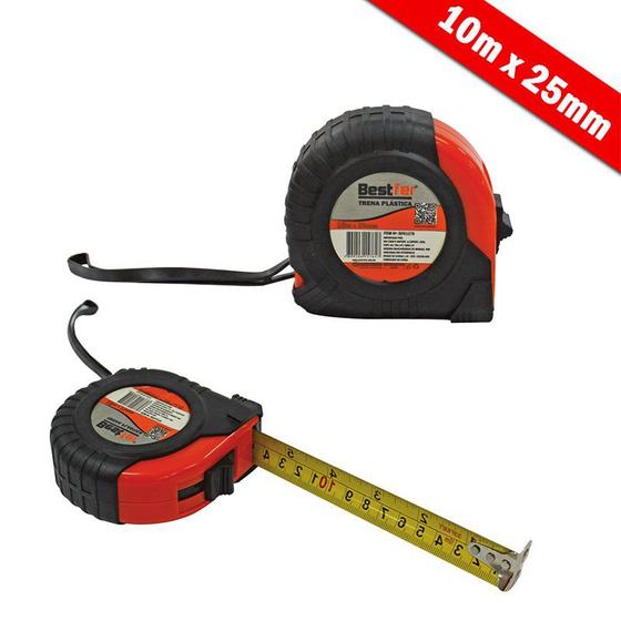 Imagem de Trena Automatica Com Ponta Imantada 10 Mts X 25 mm - Bestfer