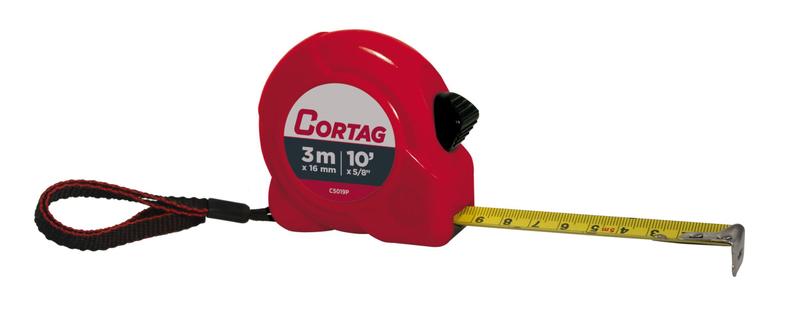 Imagem de Trena de Aço com Trava 3m x 16mm ABS aço inoxidavel - Cortag 