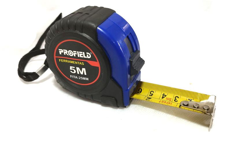 Imagem de Trena De Aço Com Trava Emborrachada 5M x 25mm