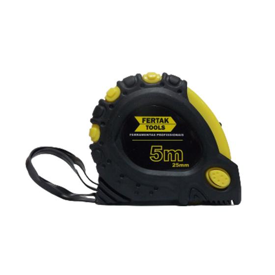 Trena de Aço Emborrachada com Trava 5m x 25mm Fertak - Ferramentas ...