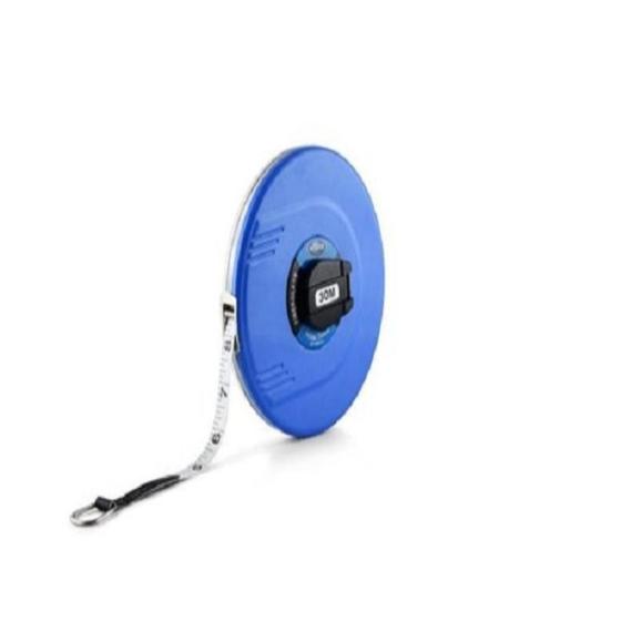 Trena de fibra de vidro 30 metros metrica fechada com trava profissional Menor preço em Trena de fibra de vidro 30 metros metrica fechada com trava profissional