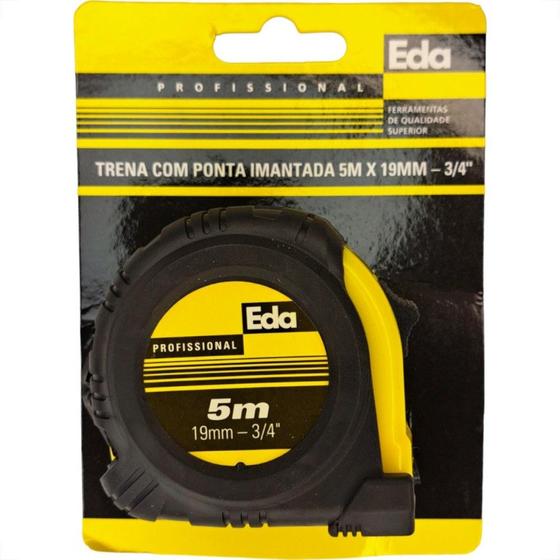 Imagem de Trena Eda Emborrachada Profissional 5Mx19Mm Com Ima - 8Bm