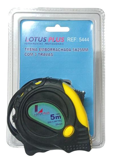 Imagem de Trena Emborrachada 5 metros x 25mm - Magnética c/3 Travas - Lotus 5444