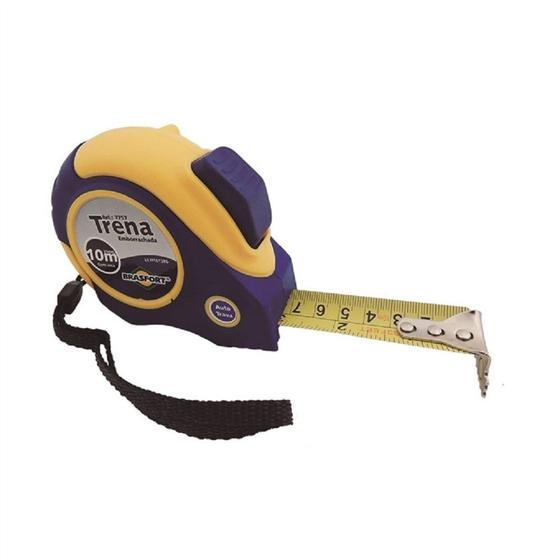 Imagem de Trena Emborrachada Auto Trava Brasfort 10M x 25mm Ref 7757