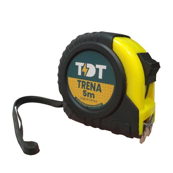 Imagem de Trena fita aço 5m x 25mm emborrachada - 05 unidades - Thunder Tools