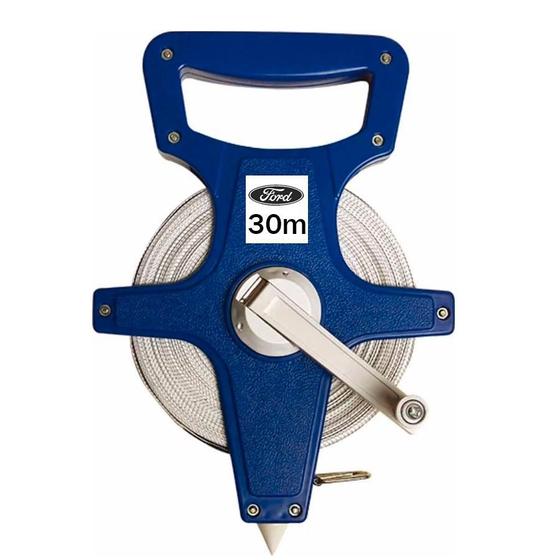 Imagem de Trena Fita Metrica Fibra De Vidro Ford 30 M Com Manivela