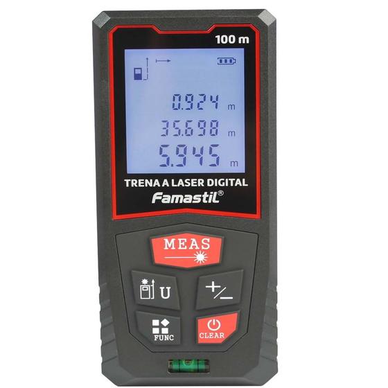 Imagem de Trena Laser Digital 100M Profissional Com Cordão Famastil