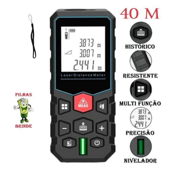 Trena Laser Digital De Alta Precisão Profissional X5 40m - Mileseey Menor preço em Trena Laser Digital De Alta Precisão Profissional X5 40m - Mileseey