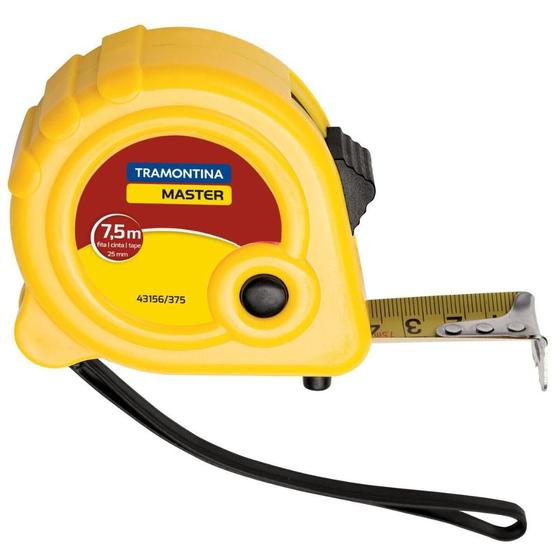 Imagem de Trena Master Fita de Aço e Corpo em ABS com Freio Duplo 7,5m 43156375 TRAMONTINA