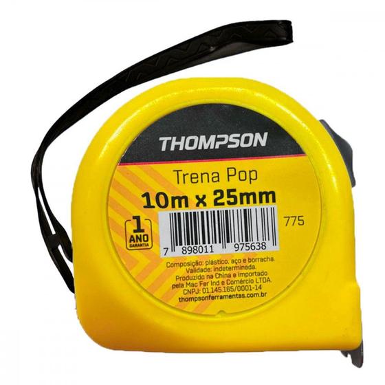 Imagem de Trena Thompson Color Pop Com Trava 10Mx25Mm