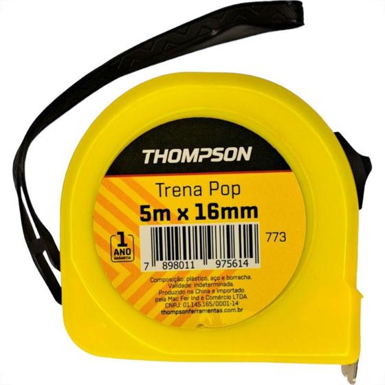 Imagem de Trena Thompson Color Pop Com Trava 5Mx16Mm