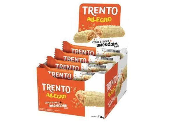 Imagem de  Trento Alegro Chocolate Branco com Amendoim - Display com 416G