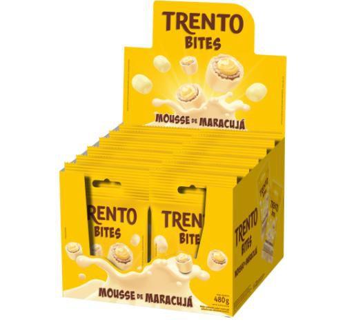 Imagem de Trento Bites Mousse De Maracujá c/ Chocolate Branco 12un x 40g cada -480g