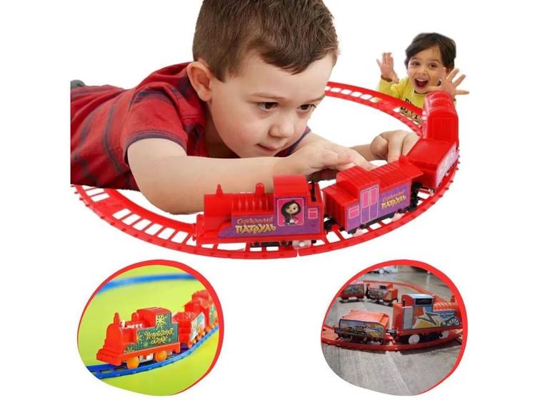 Imagem de Trenzinho Brinquedo Infantil Ferrorama Elétrico Locomotiva