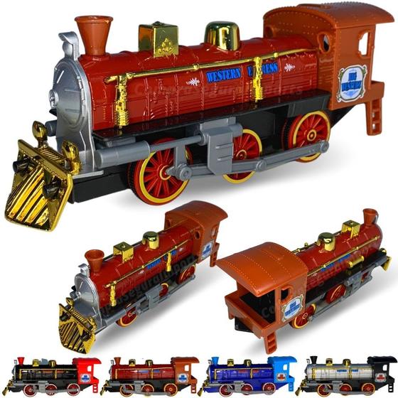 Trenzinho De Brinquedo Locomotiva Trem Miniatura De Ferro - Amoria ...