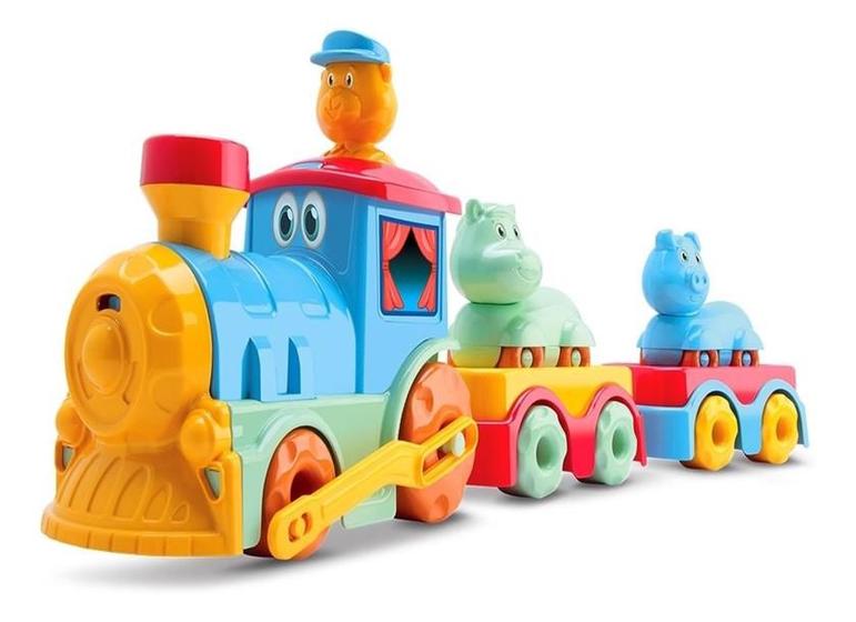 Trenzinho Educativo Tchuco Baby Com Som Para Bebê Samba Toys - Trem de ...