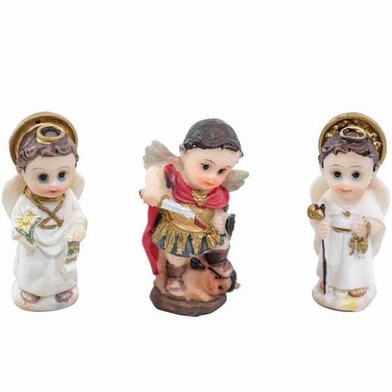 Imagem de Três Arcanjos Infantil 4cm - Enfeite Religioso