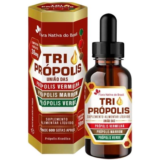 Imagem de Tri Própolis Em Gotas Própolis Vermelha, Verde E Marrom 30Ml