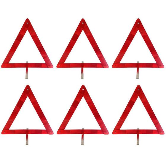 Imagem de Triângulo de Segurança Refletivo Emergência Sinalização 06un