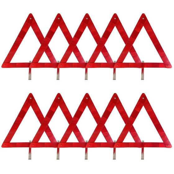 Imagem de Triângulo de Segurança Refletivo Emergência Sinalização 10un