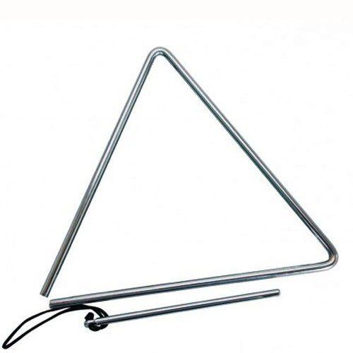 Imagem de Triangulo musical aço cromado 25cm x 10mm com batedor xote baião forró luau profissional